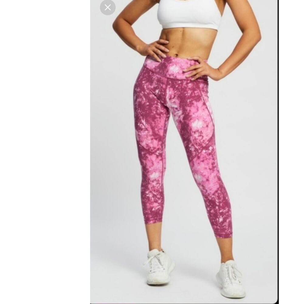 Sweaty Betty Power 7/8 Leggings Pink Tie Dye Size: M